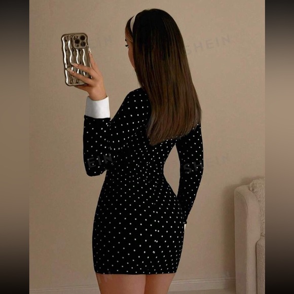 SHEIN | polka dot mini dress size medium - Picture 2 of 2